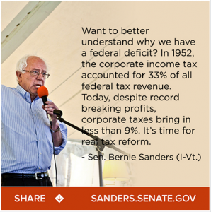 Bernie Sanders corporate taxes